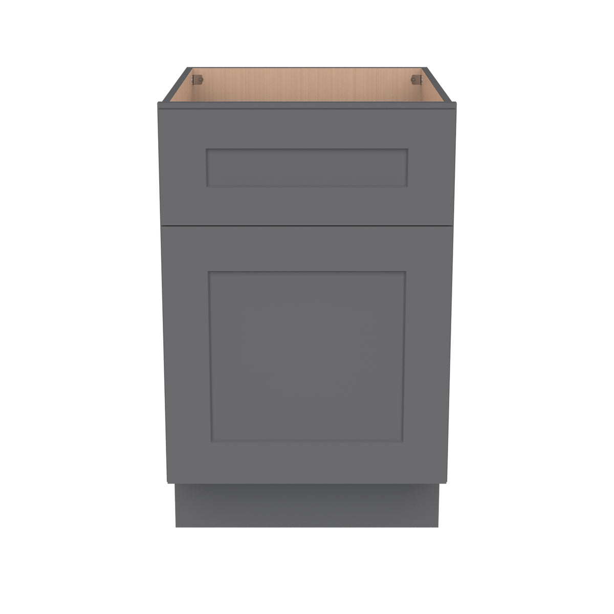 RTA Solid Wood Shaker Drawer Base Cabinet Pebble Gray for Kitchen, Bathroom & Laundry storage