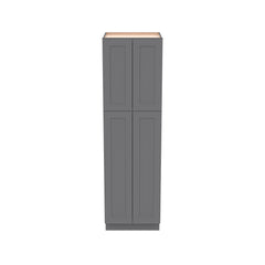 RTA Shaker Pebble Gray Solid Wood Wall Pantry Cabinet  for Kitchen Storage