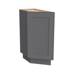 RTA Solid Wood Shaker Base End Angle Cabinets Pebble Gray, Bathroom & Laundry Room Storage