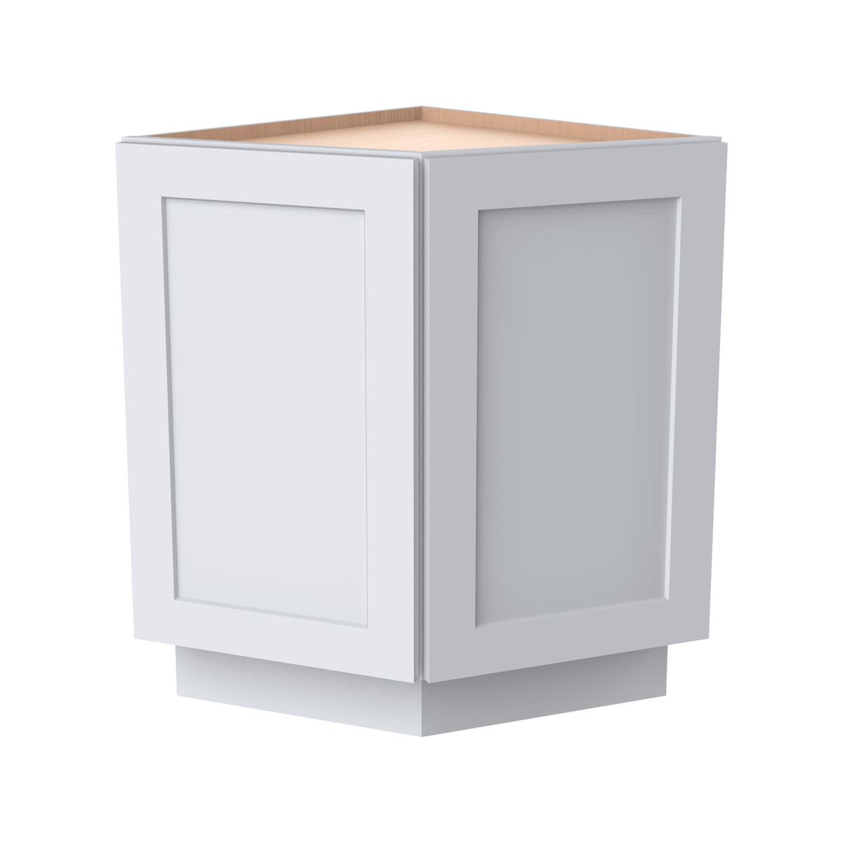 RTA Solid Wood Shaker Base End Cabinets White Kitchen, Bathroom & Laundry Room Storage