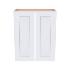 RTA Shaker Solid Wood Wall Cabinet White for Kitchen, Bathroom & Laundry Storage