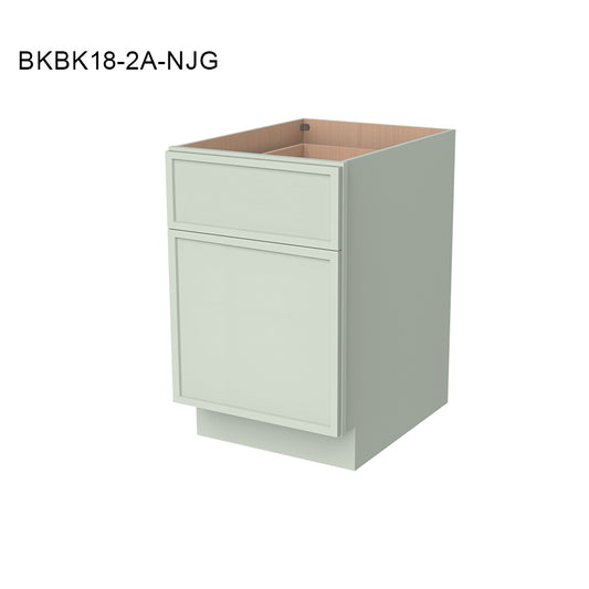 RTA Newtown Solid Wood Waste Basket Base Cabinet Jade Green for Kitchen, Bathroom & Laundry Storage 1000