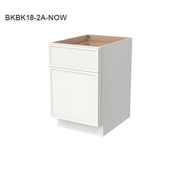 RTA Newtown Solid Wood Waste Basket Base Cabinet Origami White for Kitchen, Bathroom & Laundry Storage