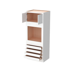 RTA Solid Wood Cabinet Inset Origami White Tall Cabinets for Kitchen Bathroom and Laundry Storage