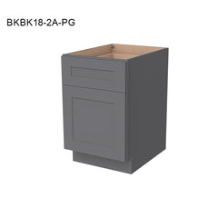 RTA Shaker Solid Wood Waste Basket Base Cabinet Pebble Gray for Kitchen, Bathroom & Laundry Storage