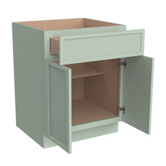 Newtown Jade Green RTA Storage Base Cabinet for Kitchen, Bathroom & Laundry Room, 1 Drawer 1 Shelf