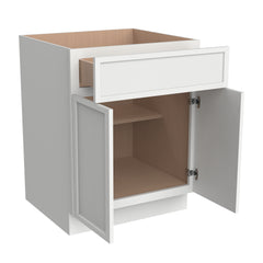 Newtown Origami Whiten RTA Base Cabinet for Kitchen, Bathroom & Laundry Room, 1 Drawer 1 Shelf