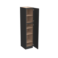 RTA Newtown Charcoal Black Solid Wood Wall Pantry Cabinet for Kitchen Storage