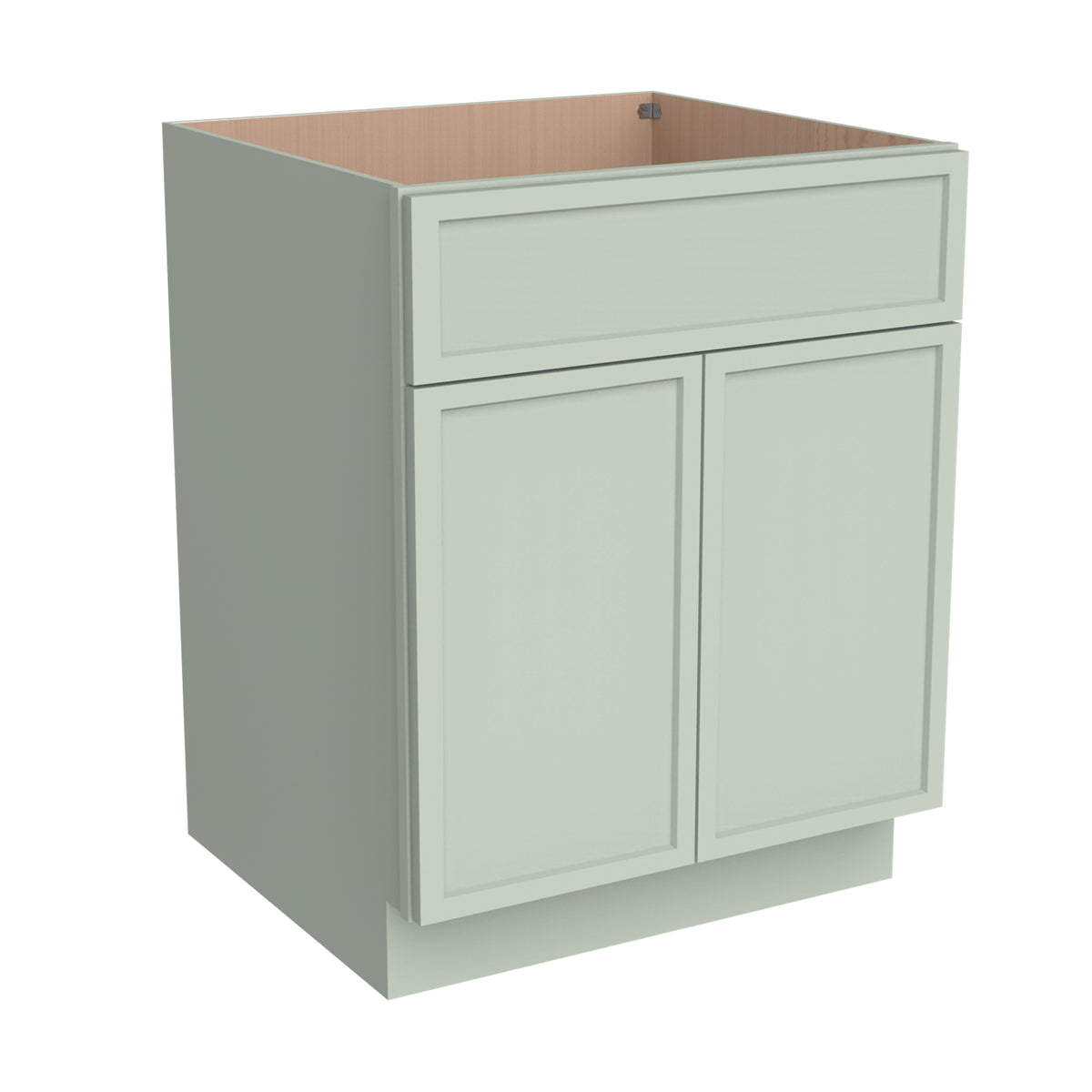 Newtown Solid Wood RTA Vanity Sink Base Cabinet Jade Green for Bathroom Storage, 2 Doors 1 False Drawer Front