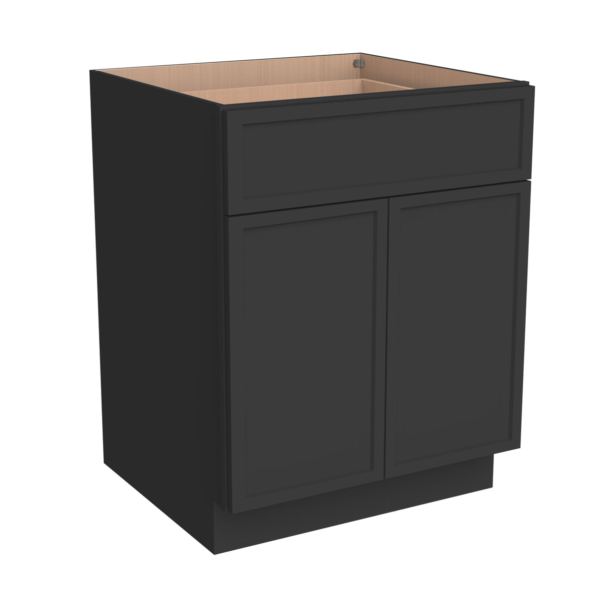 Newtown Charcoal Black RTA Base Cabinet for Kitchen, Bathroom & Laundry Room storage,  1 Drawer 1 Shelf