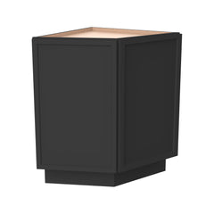 RTA Solid Wood Newtown Base End Cabinets Charcoal Black Kitchen, Bathroom & Laundry Room Storage