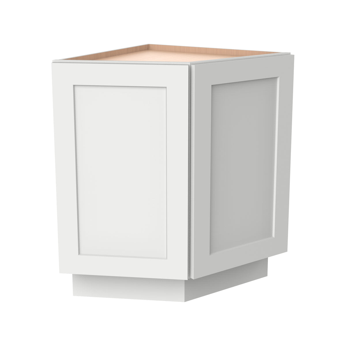 RTA Solid Wood Shaker Base End Cabinets Origami White Kitchen, Bathroom & Laundry Room Storage