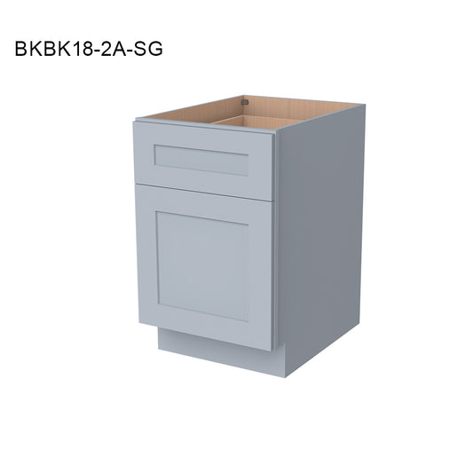 RTA Shaker Solid Wood Waste Basket Base Cabinet Gray for Kitchen, Bathroom & Laundry Storage 1000