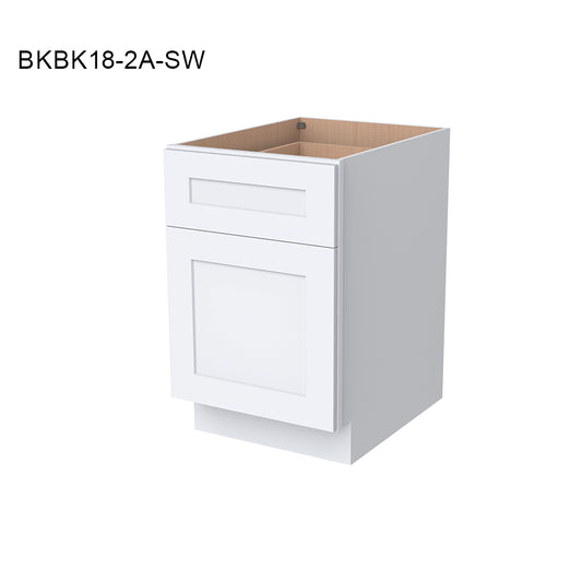 Shaker White Solid Wood RTA Waste Basket Base Cabinet for Kitchen, Bathroom & Laundry Storage 1000