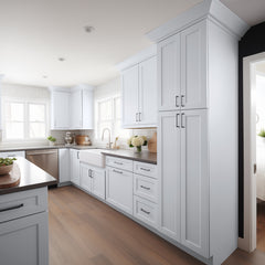 RTA Belmont White Wall Pantry Cabinet for Kitchen Storage