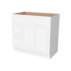 RTA Solid Wood Cabinet Inset Origami White Vanity Cabinets for Kitchen Bathroom and Laundry Storage