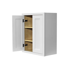 RTA Solid Wood Cabinet Inset Origami White Wall Cabinets for Kitchen Bathroom and Laundry Storage