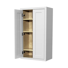 RTA Solid Wood Cabinet Inset Origami White Wall Cabinets for Kitchen Bathroom and Laundry Storage