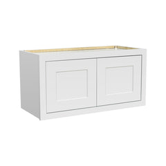 RTA Solid Wood Cabinet Inset Origami White Wall Cabinets for Kitchen Bathroom and Laundry Storage