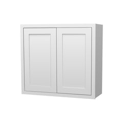 RTA Solid Wood Cabinet Inset Origami White Wall Cabinets for Kitchen Bathroom and Laundry Storage