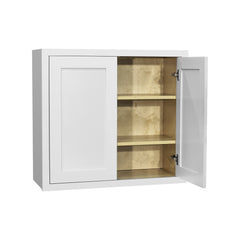 RTA Solid Wood Cabinet Inset Origami White Wall Cabinets for Kitchen Bathroom and Laundry Storage