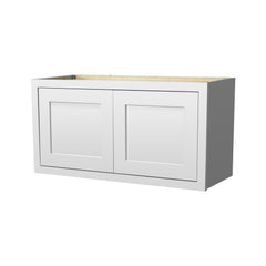 RTA Solid Wood Cabinet Inset Origami White Wall Cabinets for Kitchen Bathroom and Laundry Storage