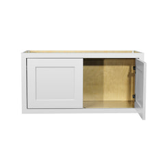 RTA Solid Wood Cabinet Inset Origami White Wall Cabinets for Kitchen Bathroom and Laundry Storage