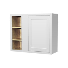 RTA Solid Wood Inset Wall Blind Corner Cabinets Origami White for Kitchen Bathroom and Laundry Storage