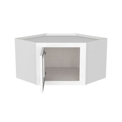 RTA Solid Wood Cabinet Inset Origami White Glass Door Wall Cabinets for Kitchen Bathroom and Laundry Storage (Glass Insert Sold Separately)