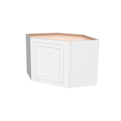 RTA Solid Wood Inset Wall Diagonal Corner Cabinets Origami White for Kitchen Bathroom and Laundry Storage