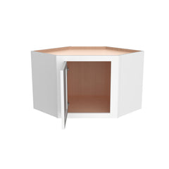RTA Solid Wood Inset Wall Diagonal Corner Cabinets Origami White for Kitchen Bathroom and Laundry Storage