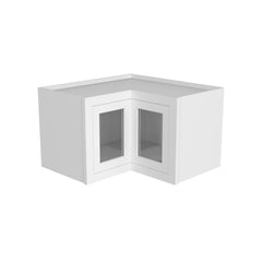 RTA Solid Wood Cabinet Inset Origami White Glass Door Wall Cabinets for Kitchen Bathroom and Laundry Storage (Glass Insert Sold Separately)