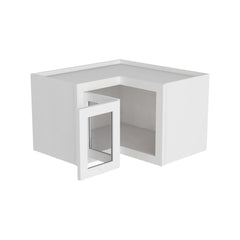 RTA Solid Wood Cabinet Inset Origami White Glass Door Wall Cabinets for Kitchen Bathroom and Laundry Storage (Glass Insert Sold Separately)