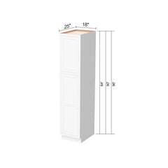 RTA Solid Wood Cabinet Inset Origami White Tall Cabinets for Kitchen Bathroom and Laundry Storage