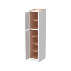 RTA Solid Wood Cabinet Inset Origami White Tall Cabinets for Kitchen Bathroom and Laundry Storage