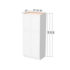 RTA Solid Wood Inset Wall Diagonal Corner Cabinets Origami White for Kitchen Bathroom and Laundry Storage