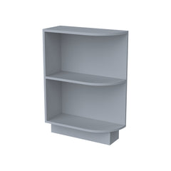 Shaker Gray Base End Open Shelf Cabinet, 1 Shelf