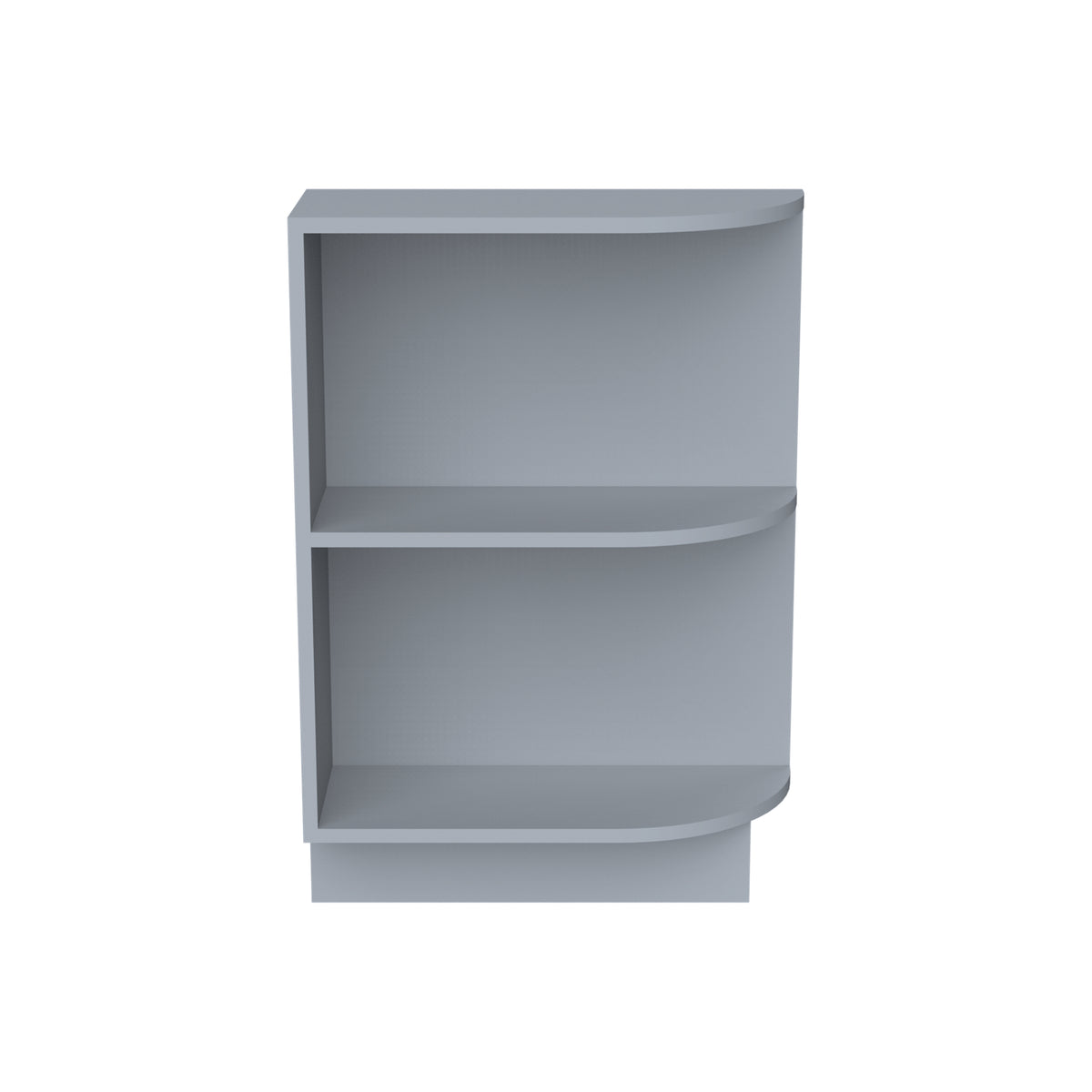 Shaker Gray Base End Open Shelf Cabinet, 1 Shelf