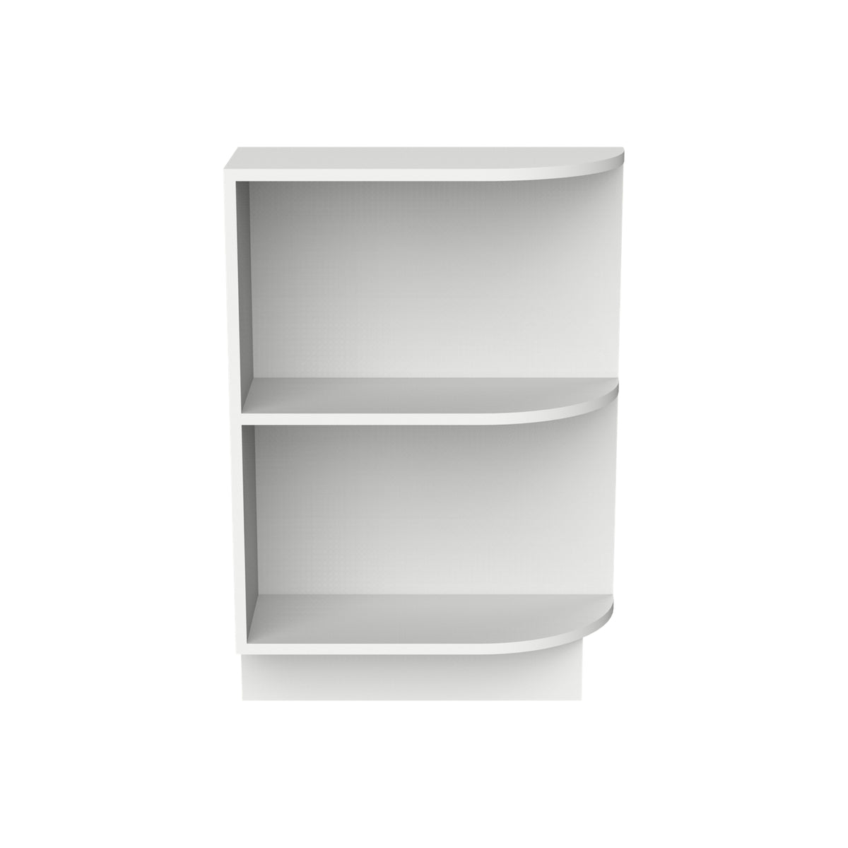 Shaker Origami White-Base End Open Shelf 1 Shelf