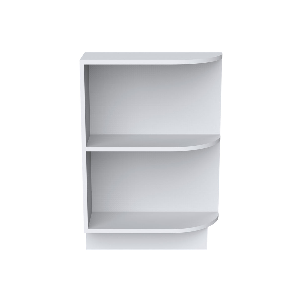 RTA Shaker White-Base End Open Shelf Cabinet, 1 Shelf