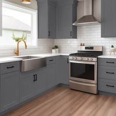 RTA Solid Wood Shaker Wall Blind Corner Cabinets Pebble Gray for Kitchen Bathroom and Laundry Storage